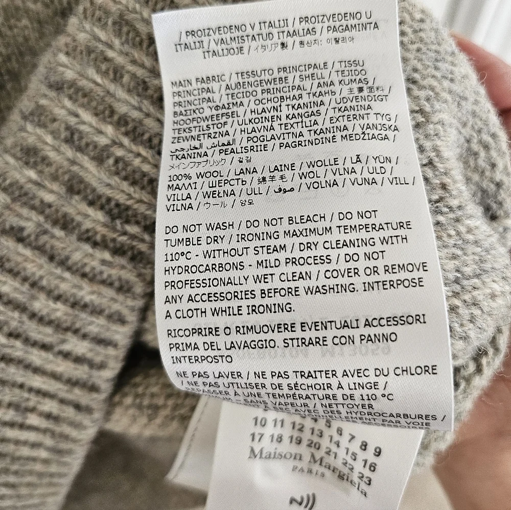 Maison Margiela Beige Shetland Wool Vest Retail $820 - Picture 4 of 5